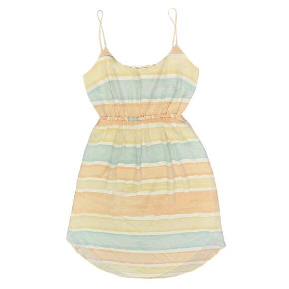 Paper Crown Watercolor Mirage Dress MIDI Sz Small Silk Sleeveless - Picture 1 of 5